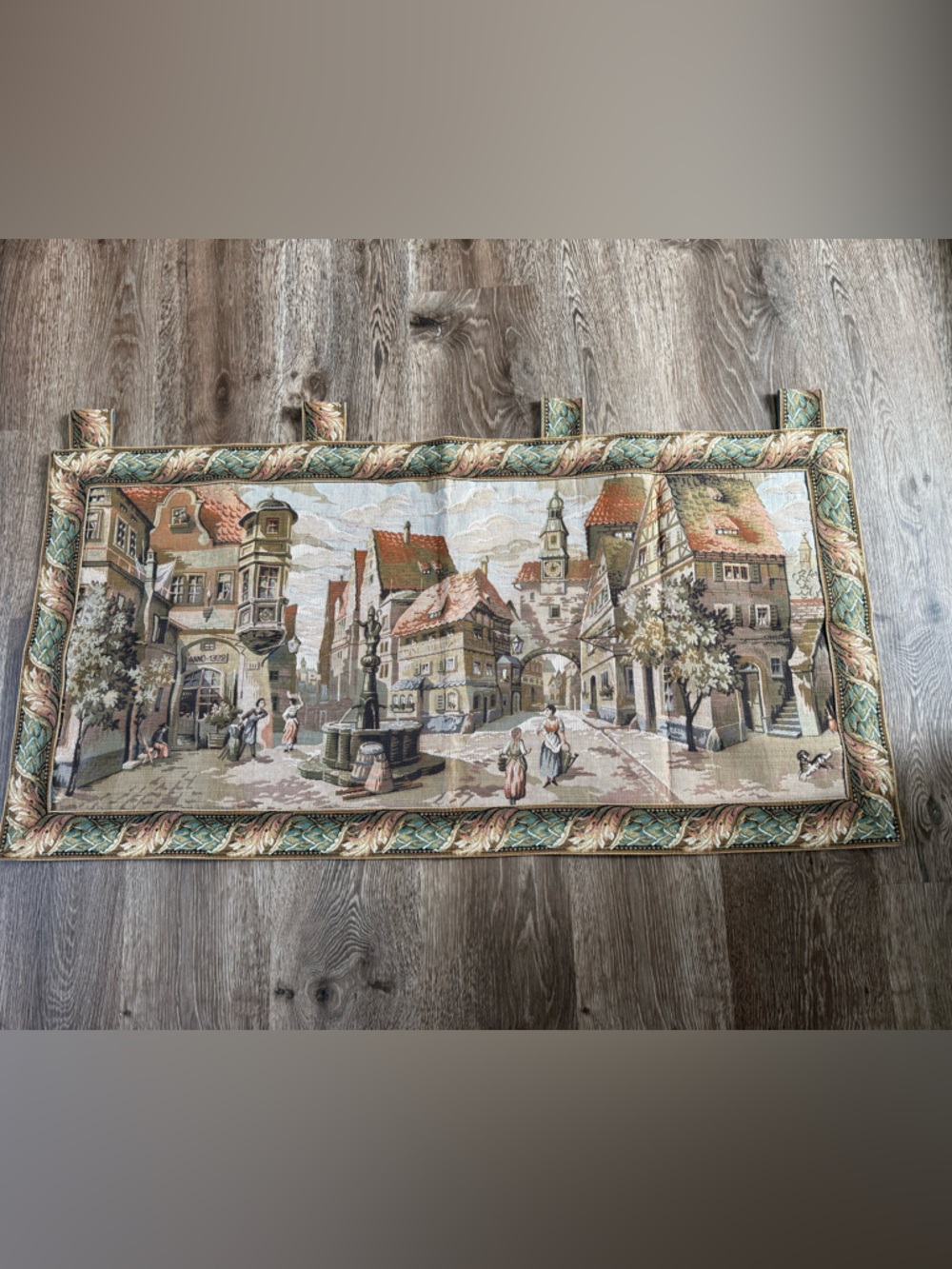 Vintage European street scene Tapestry Medieval
Pictorial Tapestry Wall Hanging